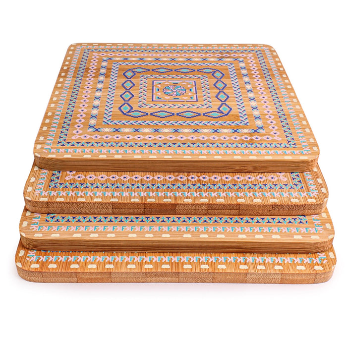 BergHOFF Bamboo Multi-Colored Trivet, Set of 4 - Kitchen Utensil Sets