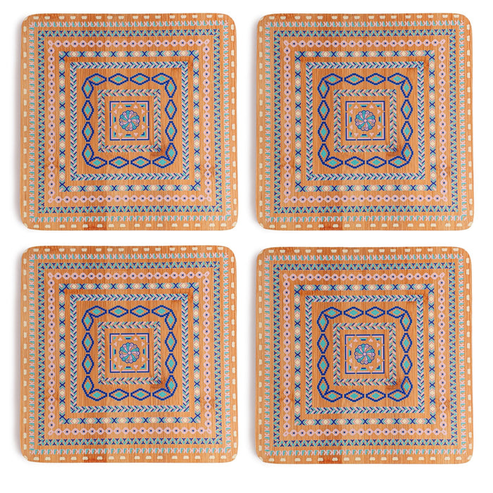 BergHOFF Bamboo Multi-Colored Trivet, Set of 4 - Kitchen Utensil Sets