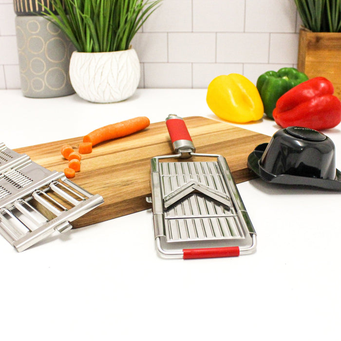 BergHOFF 6Pc Multi Slicer Pro Mandolin, Red - Kitchen Knives
