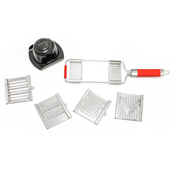 BergHOFF 6Pc Multi Slicer Pro Mandolin, Red - Kitchen Knives