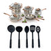 BergHOFF Ouro Gold 16Pc 18/10 Stainless Steel Cookware Set with Glass Lids - Cookware Sets