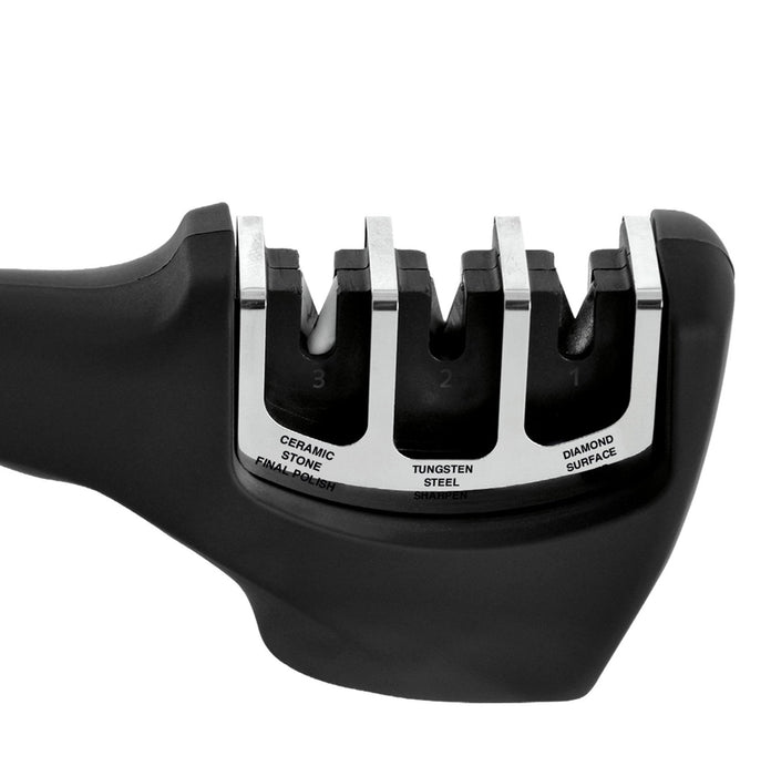 BergHOFF Essentials Contempo 6Pc Stainless Steel Knife Set with Sharpener - Kitchen Knives