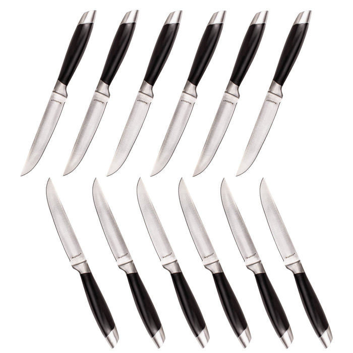BergHOFF Essentials Geminis 12Pc Stainless Steel Steak Knife Set, 4.75" - Kitchen Knives