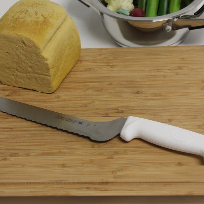 BergHOFF Ergonomic 9" Stainless Steel Scalloped Offset Bread Knife - Kitchen Knives