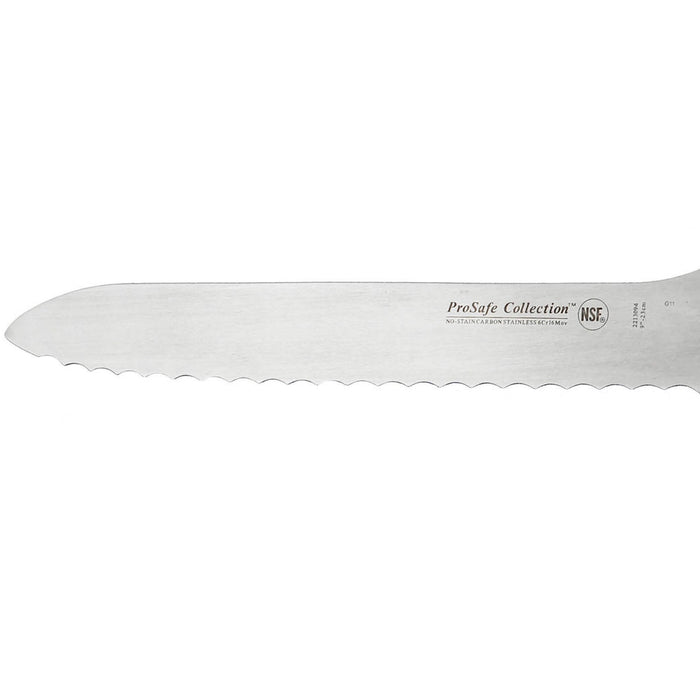 BergHOFF Ergonomic 9" Stainless Steel Scalloped Offset Bread Knife - Kitchen Knives