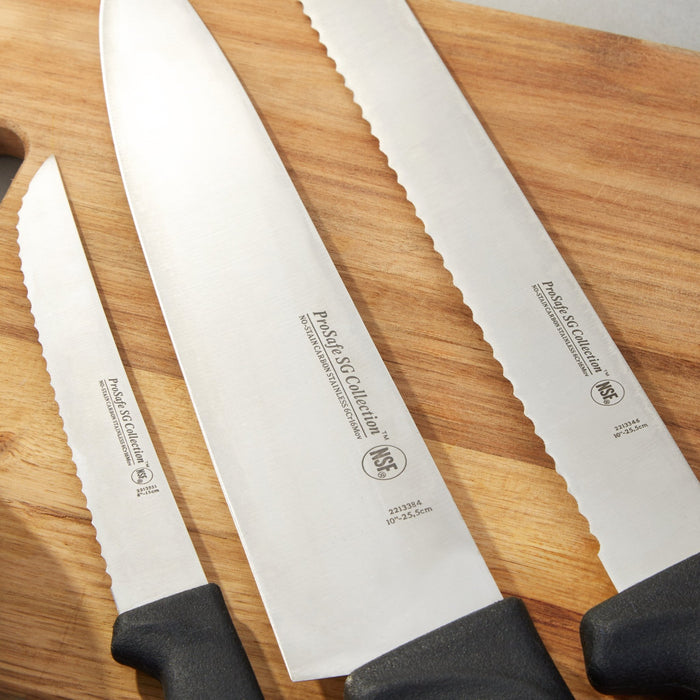 BergHOFF Soft Grip 6" Stainless Steel Scalloped Utility Knife - Kitchen Knives