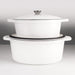 BergHOFF Neo Cast Iron 5qt. Oval Dutch Oven 11.5" with Lid, White - Dutch Ovens