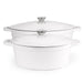BergHOFF Neo Cast Iron 8qt. Oval Dutch Oven 13" with Lid, White - Dutch Ovens