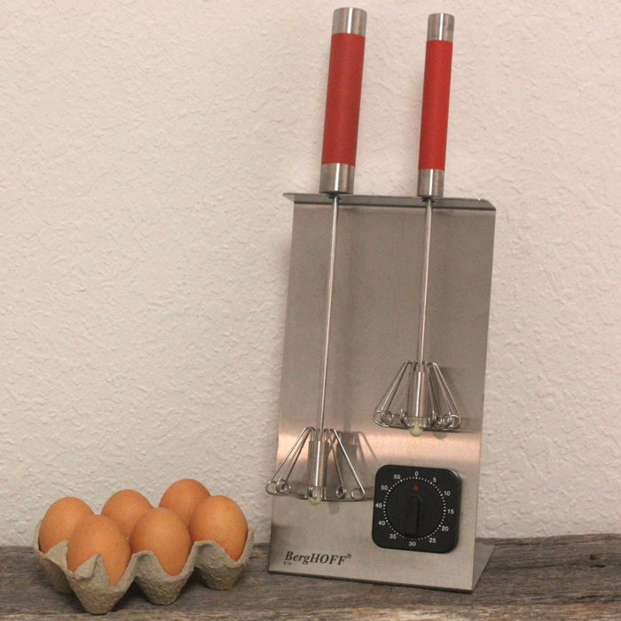BergHOFF Essentials 3Pc 18/10 Stainless Steel Whisk Set, Red - Kitchen Utensil Sets