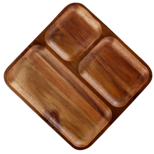 BergHOFF Acacia Wood Divided Tray, 10" - Serving Trays