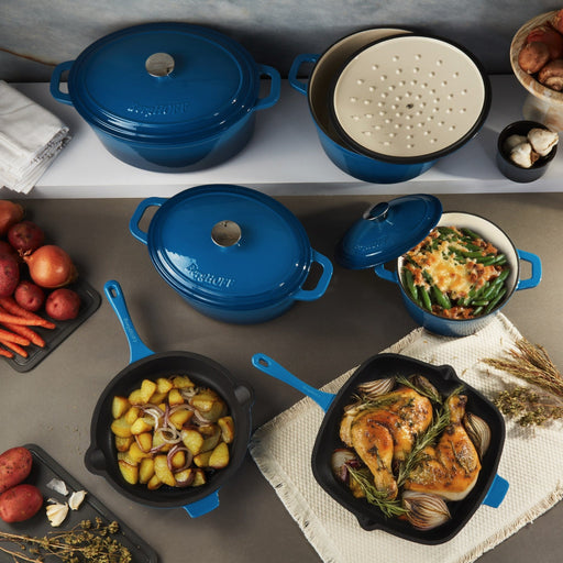 BergHOFF Neo 10pc Cast Iron Cookware Set, Blue - Cookware Sets