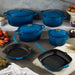 BergHOFF Neo 10pc Cast Iron Cookware Set, Blue - Cookware Sets