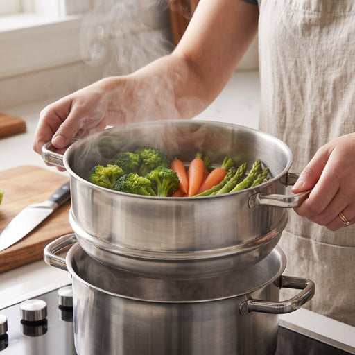 BergHOFF Belly Shape 18/10 Stainless Steel 9.5" Steamer - Steamer Baskets