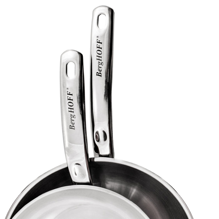 BergHOFF Belly Shape 12pc 18/10 Stainless Steel Cookware Set, Glass Lids - Cookware Sets