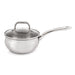 BergHOFF Belly Shape 18/10 Stainless Steel 6.25" Sauce Pan with Glass Lid, 1.5qt. - Saucepans