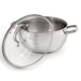 BergHOFF Belly Shape 18/10 Stainless Steel 9.5" Stock Pot with Glass Lid, 5.5qt. - Stock Pots