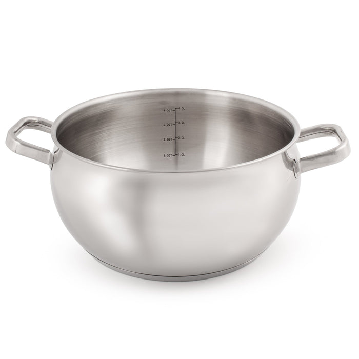 BergHOFF Belly Shape 18/10 Stainless Steel 9.5" Stock Pot with Glass Lid, 5.5qt. - Stock Pots