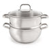 BergHOFF Belly Shape 18/10 Stainless Steel 9.5" Stock Pot with Glass Lid, 5.5qt. - Stock Pots