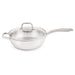BergHOFF Belly Shape 18/10 Stainless Steel 9.5" Deep Skillet with Glass Lid, 3.2qt - Skillets & Frying Pans