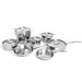 BergHOFF Professional 13pc Tri-Ply 18/10 Stainless Steel Cookware Set with SS Lids - Cookware Sets