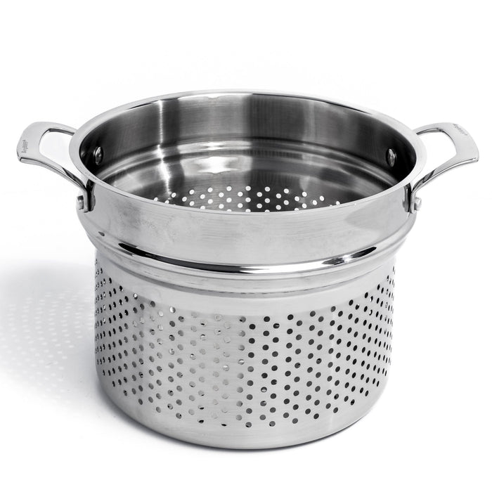 BergHOFF Professional Tri-Ply 18/10 Stainless Steel 9.5" Steamer Insert - Food Steamers