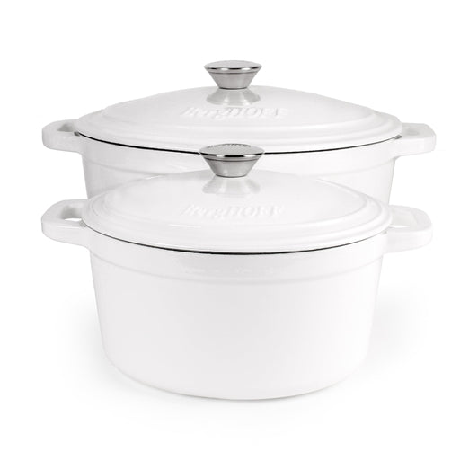 BergHOFF Neo 4pc Cast Iron Cookware Set, 3qt. & 7qt., White - Cookware Sets