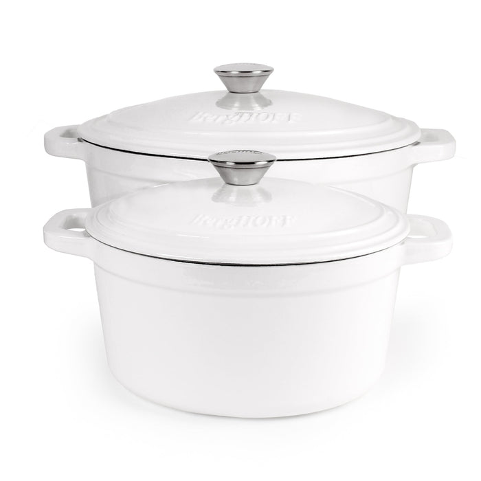 BergHOFF Neo 4pc Cast Iron Cookware Set, 3qt. & 7qt., White - Cookware Sets