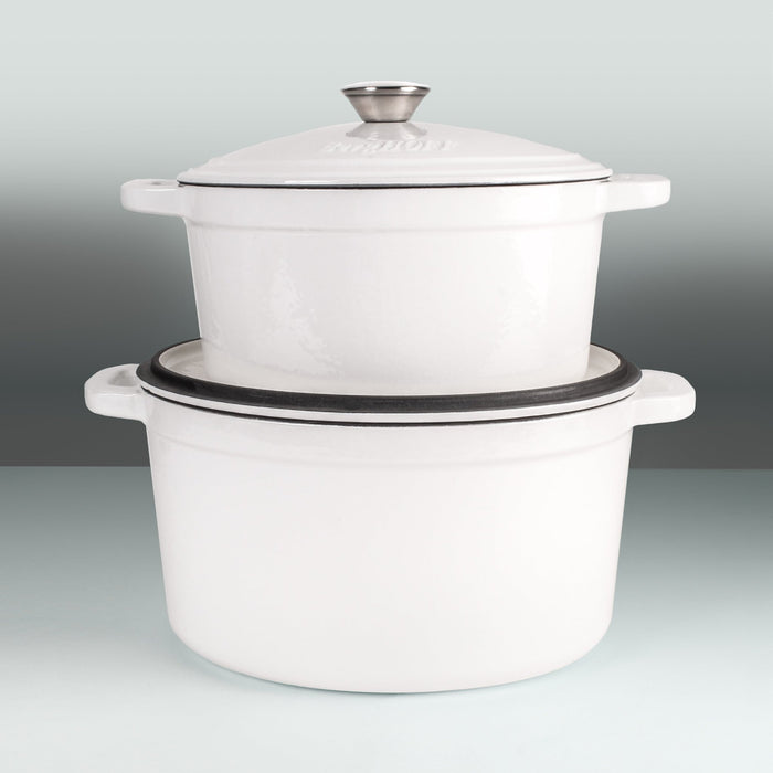 BergHOFF Neo 4pc Cast Iron Cookware Set, 3qt. & 7qt., White - Cookware Sets