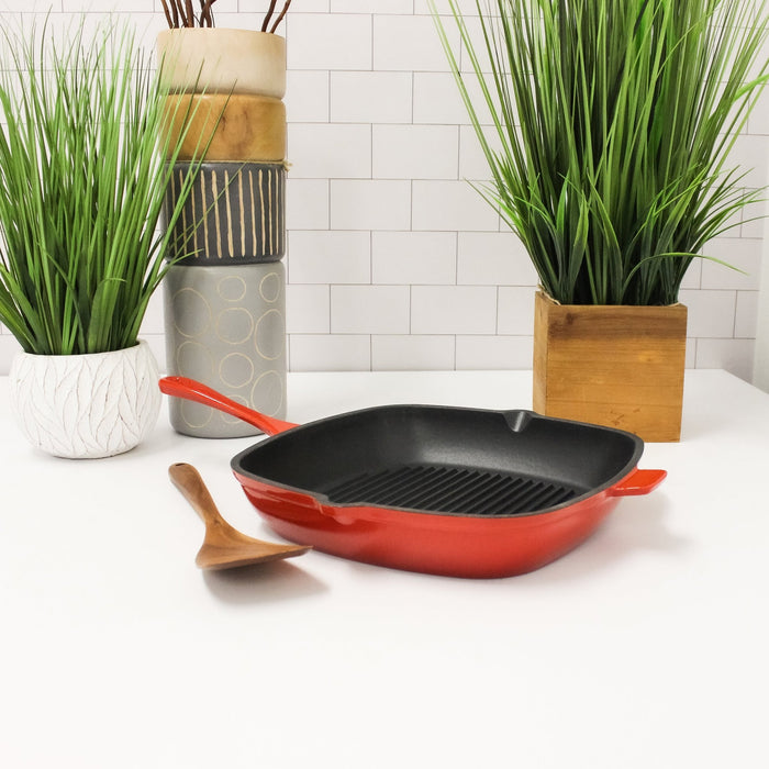 BergHOFF Neo 10pc Cast Iron Cookware Set, Red - Cookware Sets