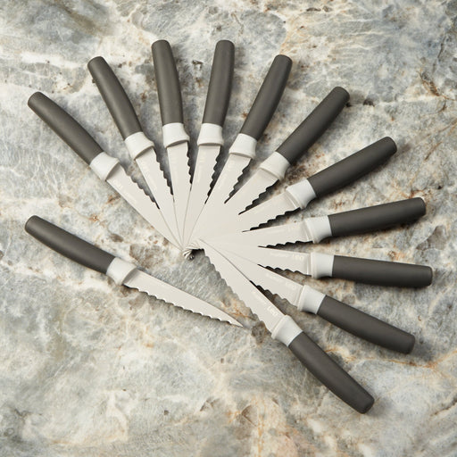 BergHOFF Leo 12pc Stainless Steel Serrated Steak Knives 4.5" - Kitchen Knives