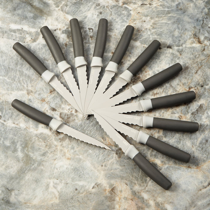 BergHOFF Leo 12pc Stainless Steel Serrated Steak Knives 4.5" - Kitchen Knives