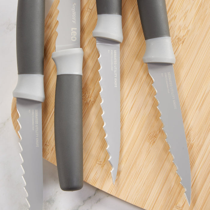 BergHOFF Leo 12pc Stainless Steel Serrated Steak Knives 4.5" - Kitchen Knives
