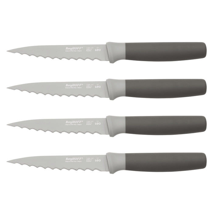 BergHOFF Leo 12pc Stainless Steel Serrated Steak Knives 4.5" - Kitchen Knives