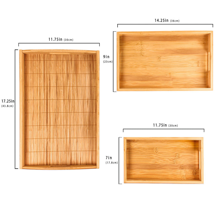 BergHOFF Bamboo 3Pc Serving Tray Set - Serving Trays