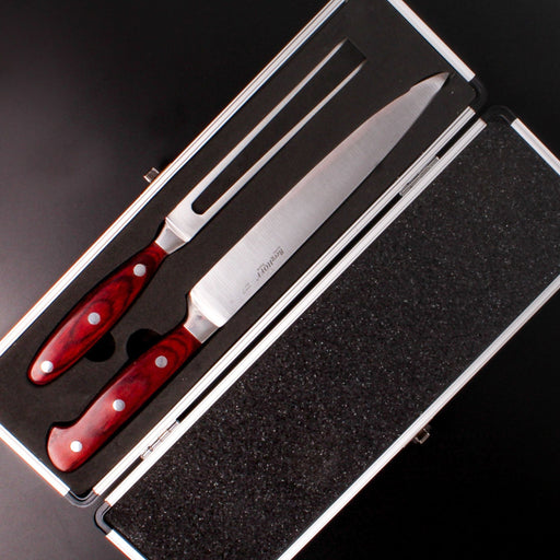 BergHOFF Pakka Wood 7pc Stainless Steel Steak & Carving Knife Set - Kitchen Knives
