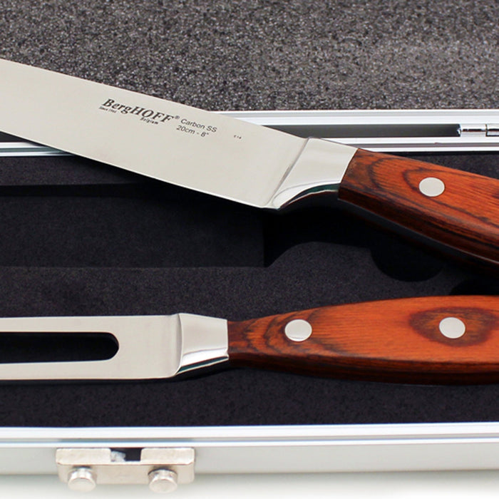 BergHOFF Pakka Wood 7pc Stainless Steel Steak & Carving Knife Set - Kitchen Knives