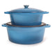 BergHOFF Neo 6pc Cast Iron Dutch Oven Cookware Set with Lids, Blue - Cookware Sets
