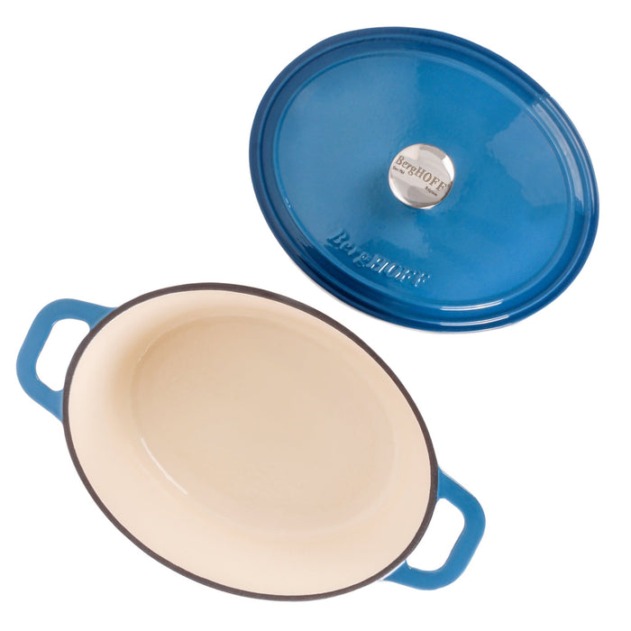 BergHOFF Neo 6pc Cast Iron Dutch Oven Cookware Set with Lids, Blue - Cookware Sets