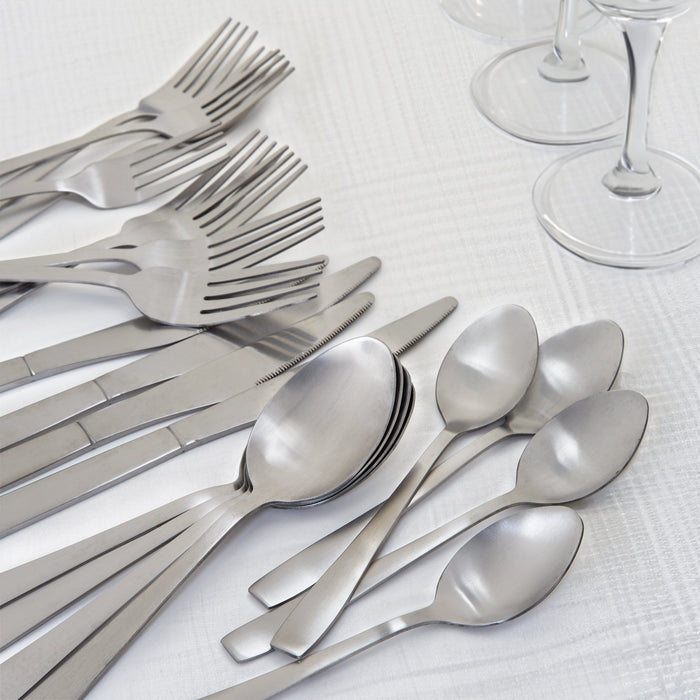 BergHOFF Essentials 20Pc 18/10 Stainless Steel Flatware Set, Matte - Flatware Sets