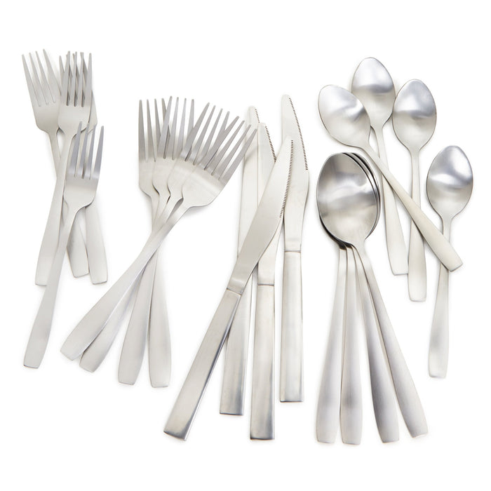 BergHOFF Essentials 20Pc 18/10 Stainless Steel Flatware Set, Matte - Flatware Sets