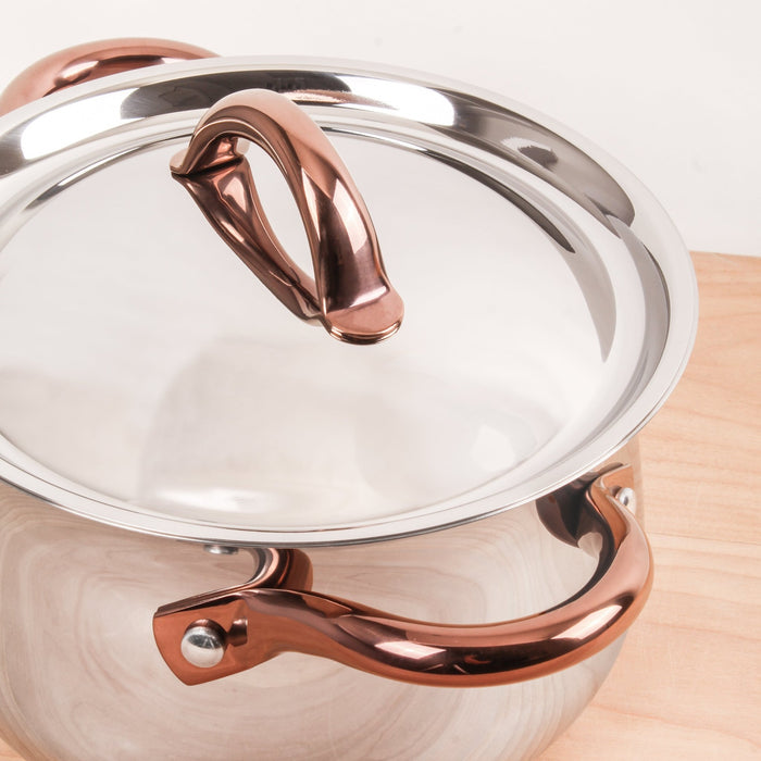 BergHOFF Ouro Gold 18/10 Stainless Steel 8" Stockpot with SS Lid, 5qt. - Dutch Ovens