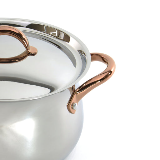 BergHOFF Ouro Gold 18/10 Stainless Steel 9.5" Stockpot with SS Lid, 8.1qt - Dutch Ovens
