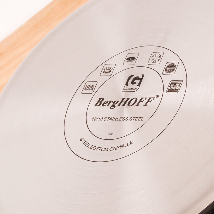 BergHOFF Ouro Gold 18/10 Stainless Steel 9.5" Stockpot with SS Lid, 8.1qt - Dutch Ovens