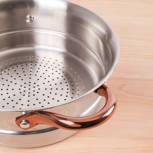 BergHOFF Ouro Gold 18/10 Stainless Steel 9.5" Steamer Insert, Two Side Handles - Food Steamers
