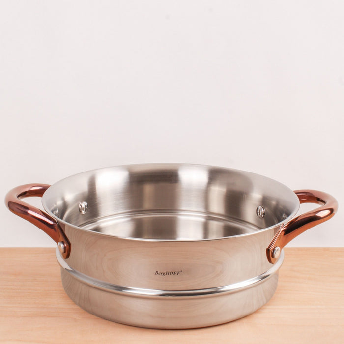 BergHOFF Ouro Gold 18/10 Stainless Steel 9.5" Steamer Insert, Two Side Handles - Food Steamers