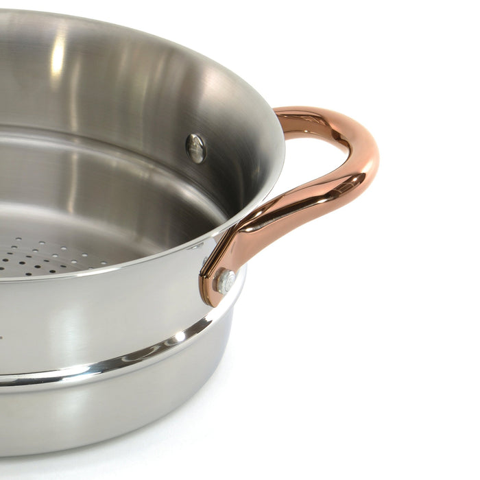 BergHOFF Ouro Gold 18/10 Stainless Steel 9.5" Steamer Insert, Two Side Handles - Food Steamers