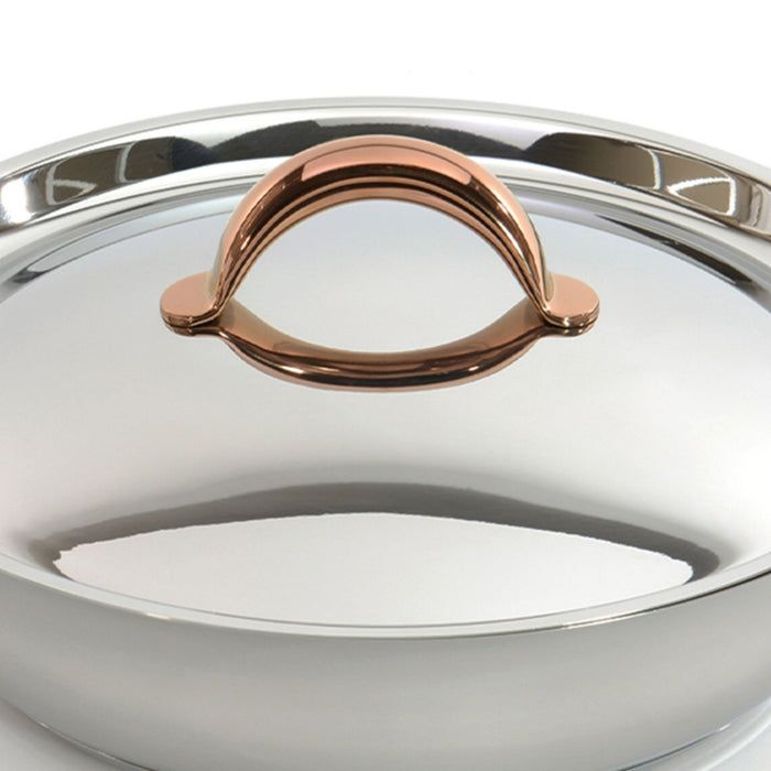 BergHOFF Ouro Gold 18/10 Stainless Steel 9.5" Deep Skillet with SS Lid, 3.1qt. - Skillets & Frying Pans