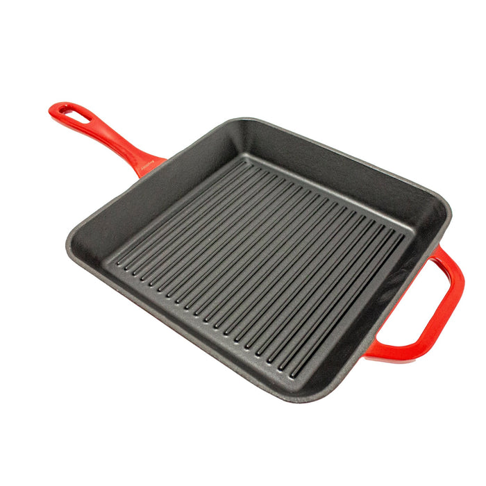 BergHOFF Neo 2pc Cast Iron 10" Fry and Grill Pan Cookware Set, Red - Skillets & Frying Pans