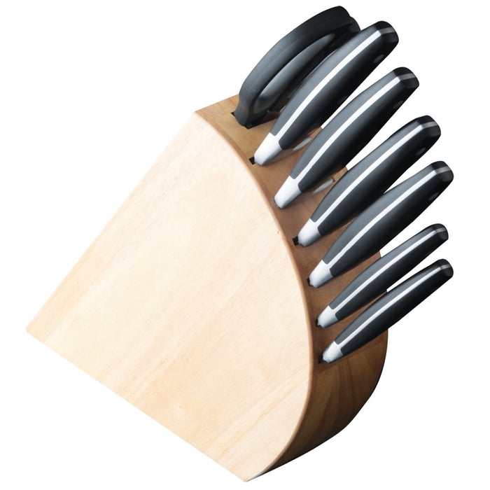 BergHOFF Forged 9pc Stainless Steel Knife Block Set with 3-in-1 Sharpener - Kitchen Knives
