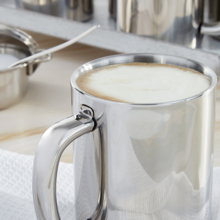 Image 2 of 6Pc 18/10 Stainless Steel Mug Set, 12 oz